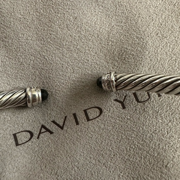 David Yurman 5mm Classic Cable Bracelet w/Black Onyx & Diamonds - Picture 8 of 15